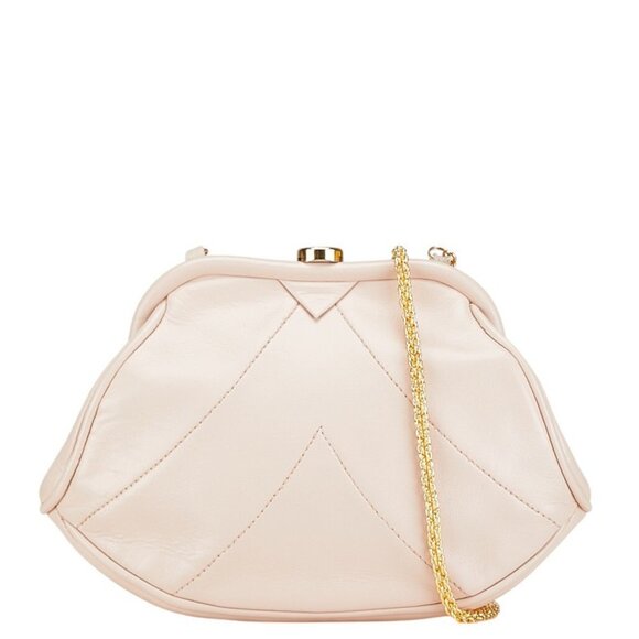 CHANEL Pink Lambskin Leather Logo Shoulder Bag - Picture 1 of 11